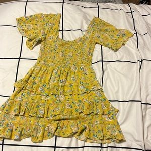 chelsea & violet yellow flower sundress